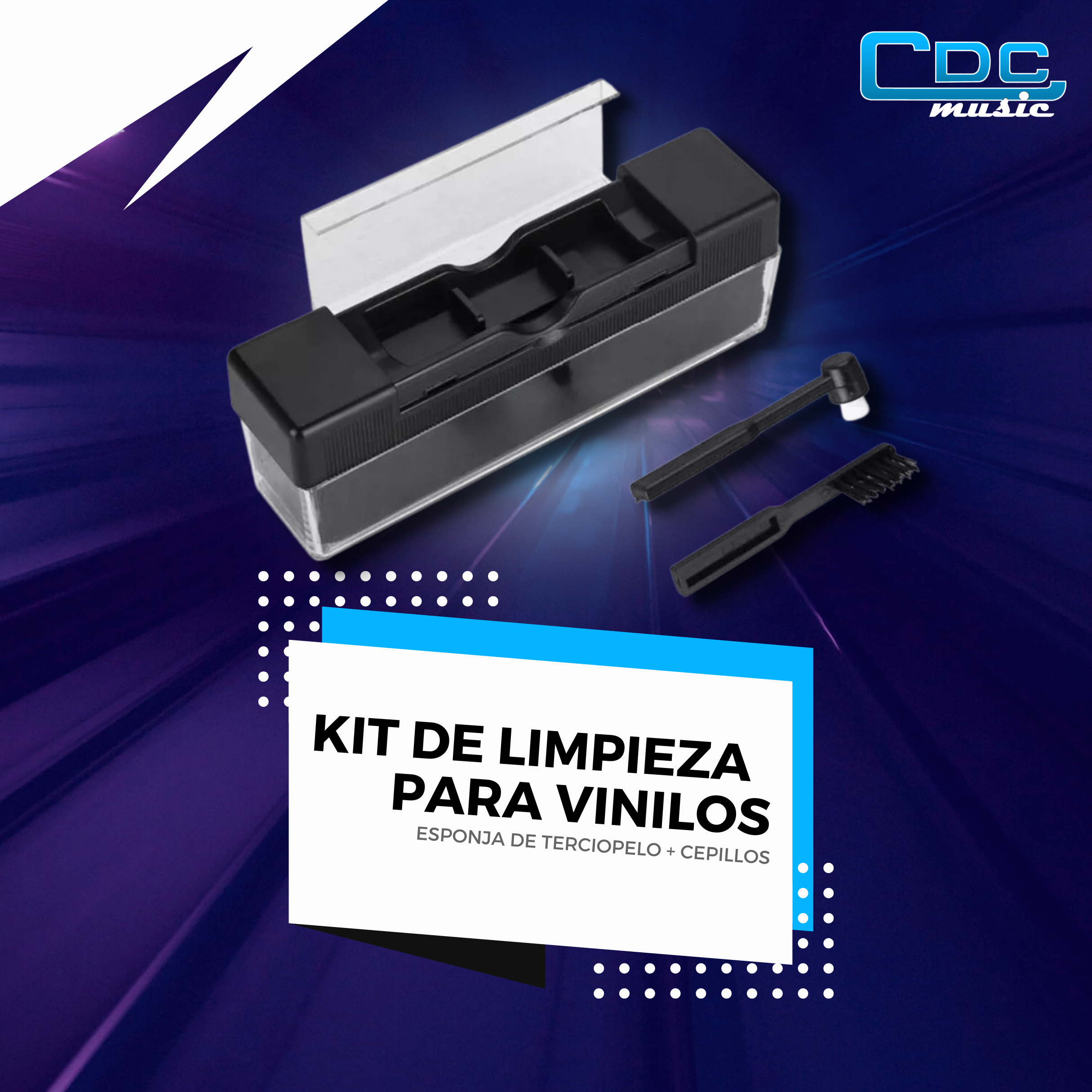 Kit de Limpieza Solo Vinilos - 1 Líquido 300cc. + 2 paños